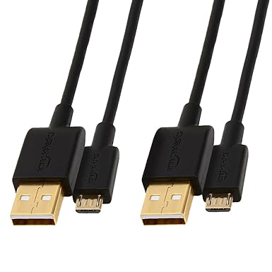 Amazon Basics 2-Pack USB-A to Micro USB Cable
