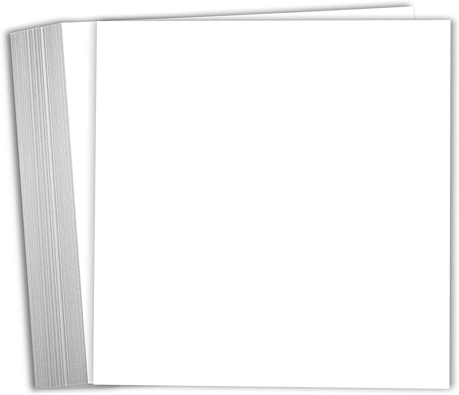 Hamilco White Scrapbook Cardstock Paper 12x12-80lb