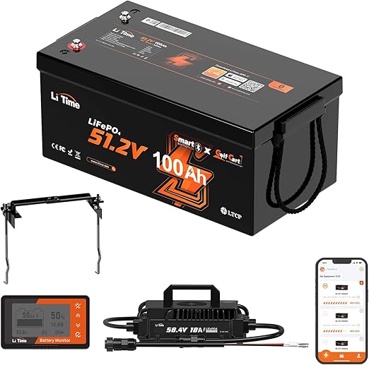 LiTime 48V(51.2V) 100Ah Golf Cart Lithium Battery